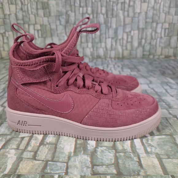 Nike Air Force 1 Ultraforce Mid ‘Force Is Female’ Wine Women Sz. 6.5 Worn Twice - Picture 2 of 12